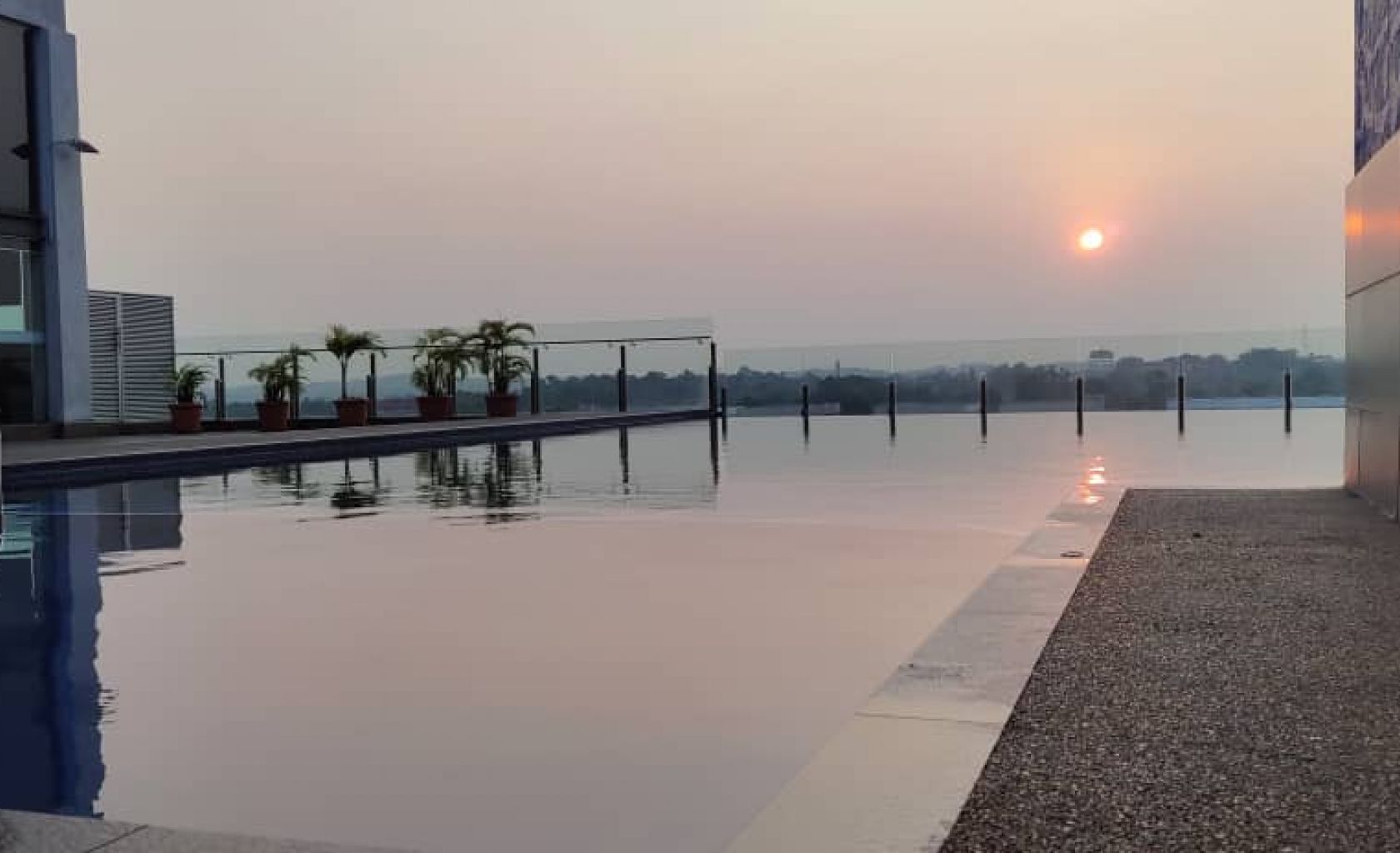 Swimming Pool Sunset View 1